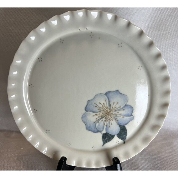 Signed N. Jaqua 1985 Plate – White Apple Blossom, 8" Wall Hanging, Hand Painted - Picture 1 of 4